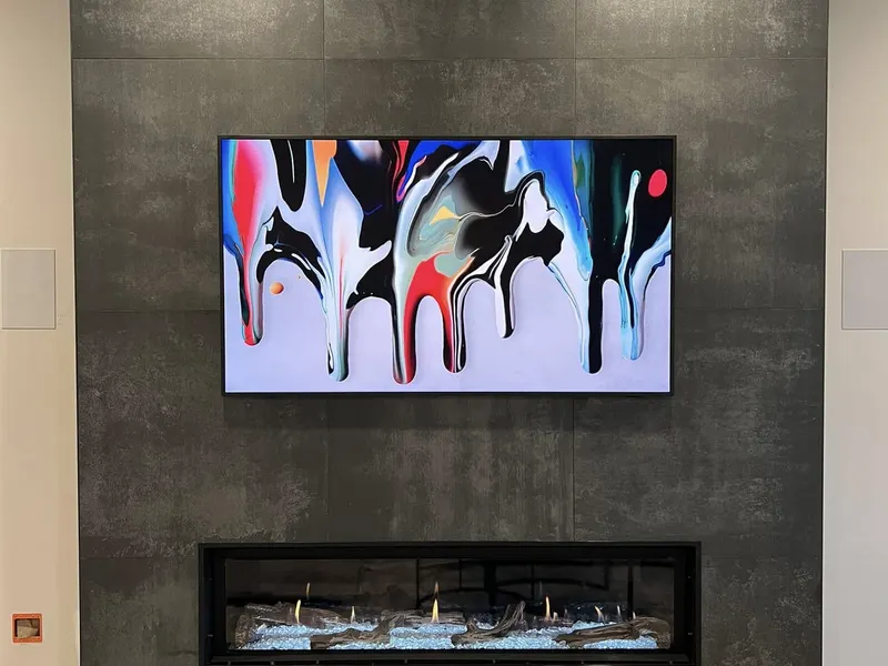 Fireplace tile installation — Milford Mills Tile