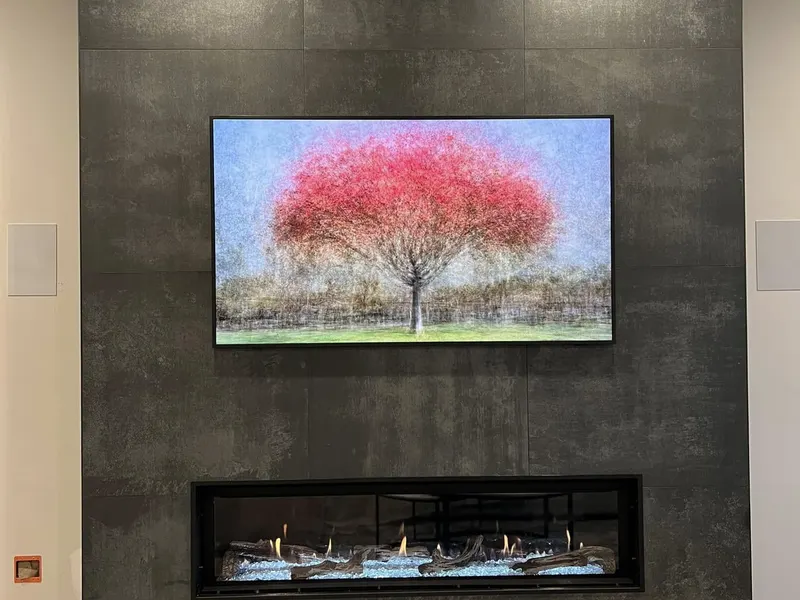 Fireplace tile installation — Milford Mills Tile