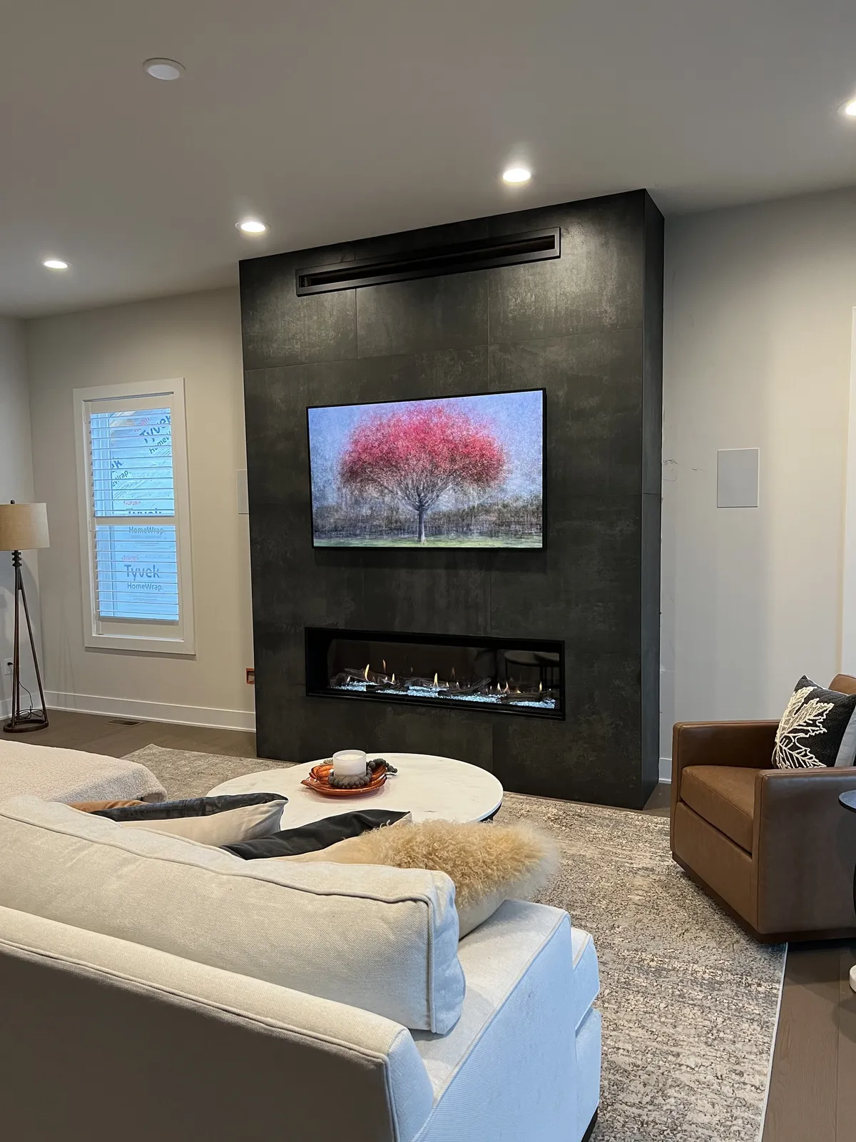 Fireplace tile installation — Milford Mills Tile, Chester County PA