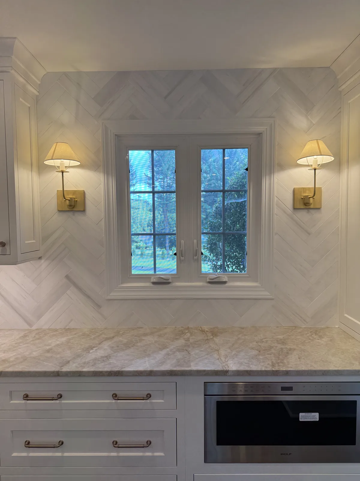 Kitchen tile installation result — Milford Mills Tile