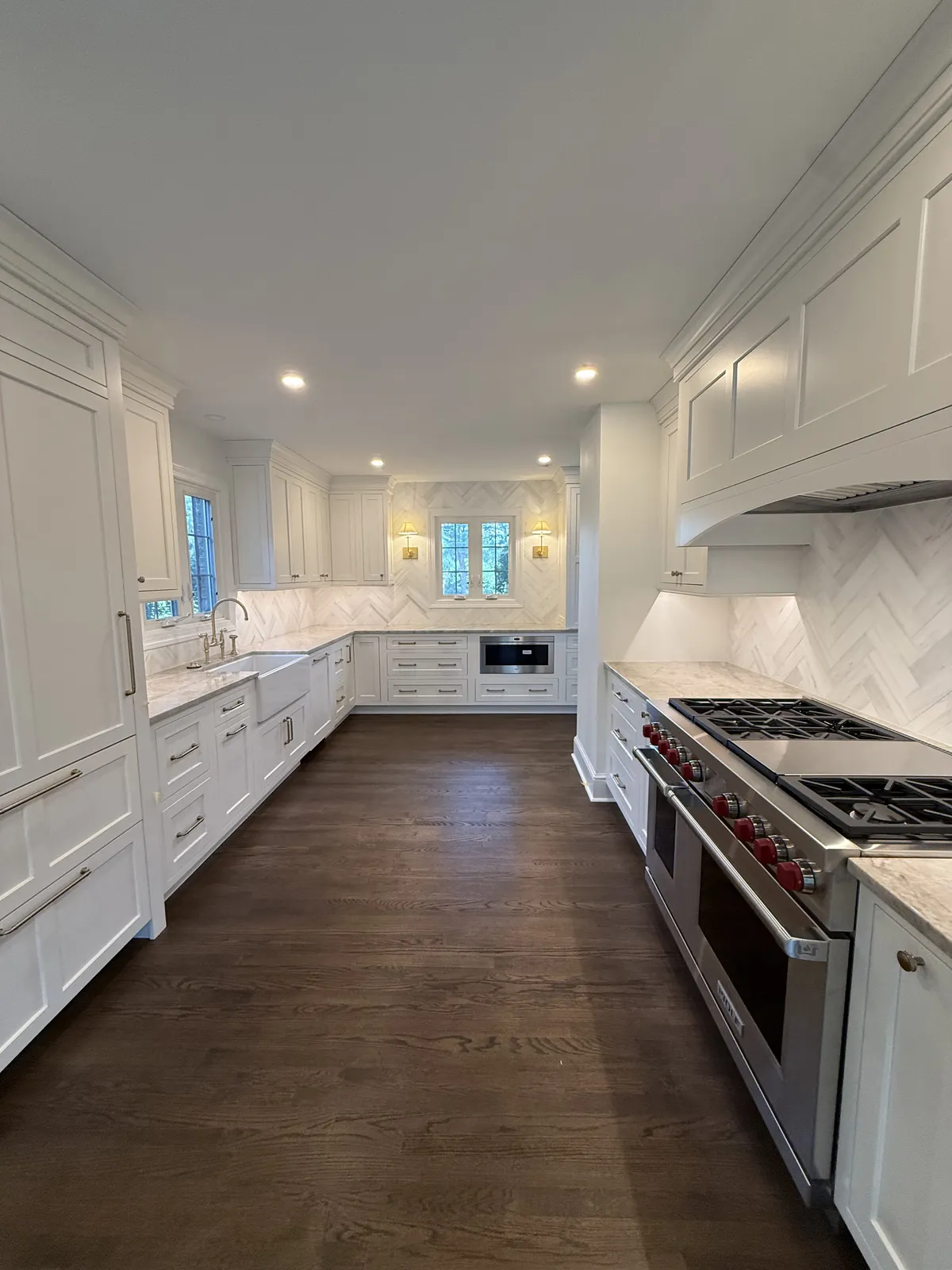 Kitchen tile installation completed by Milford Mills Tile in Delaware County