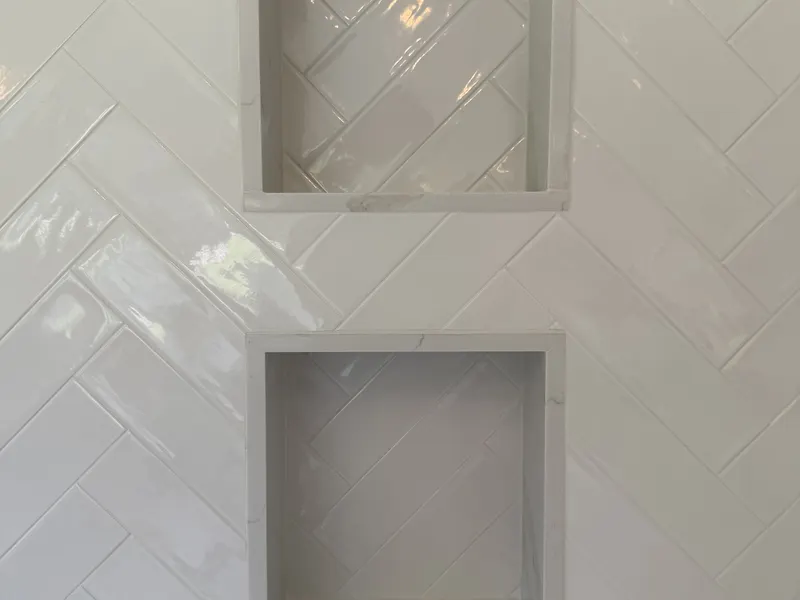 Shower tile installation — Milford Mills Tile