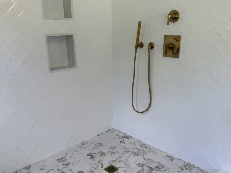 Shower tile installation — Milford Mills Tile