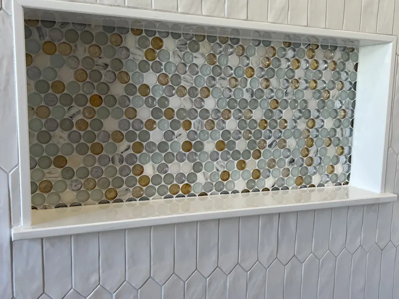 Shower tile installation — Milford Mills Tile