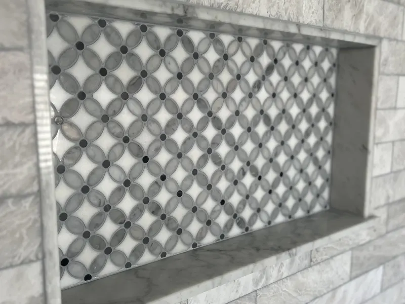 Shower tile installation — Milford Mills Tile
