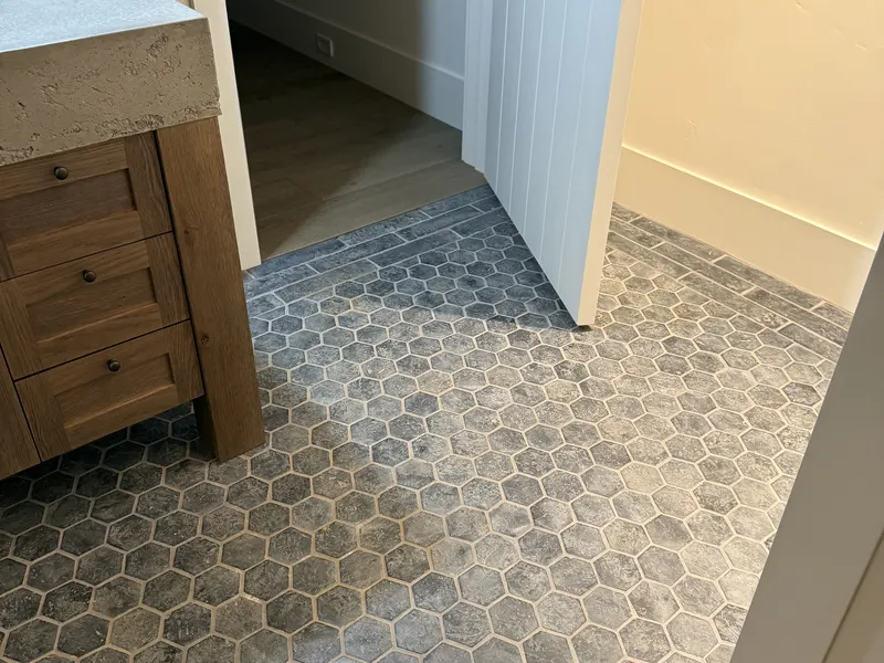 Floor tile installation — Milford Mills Tile