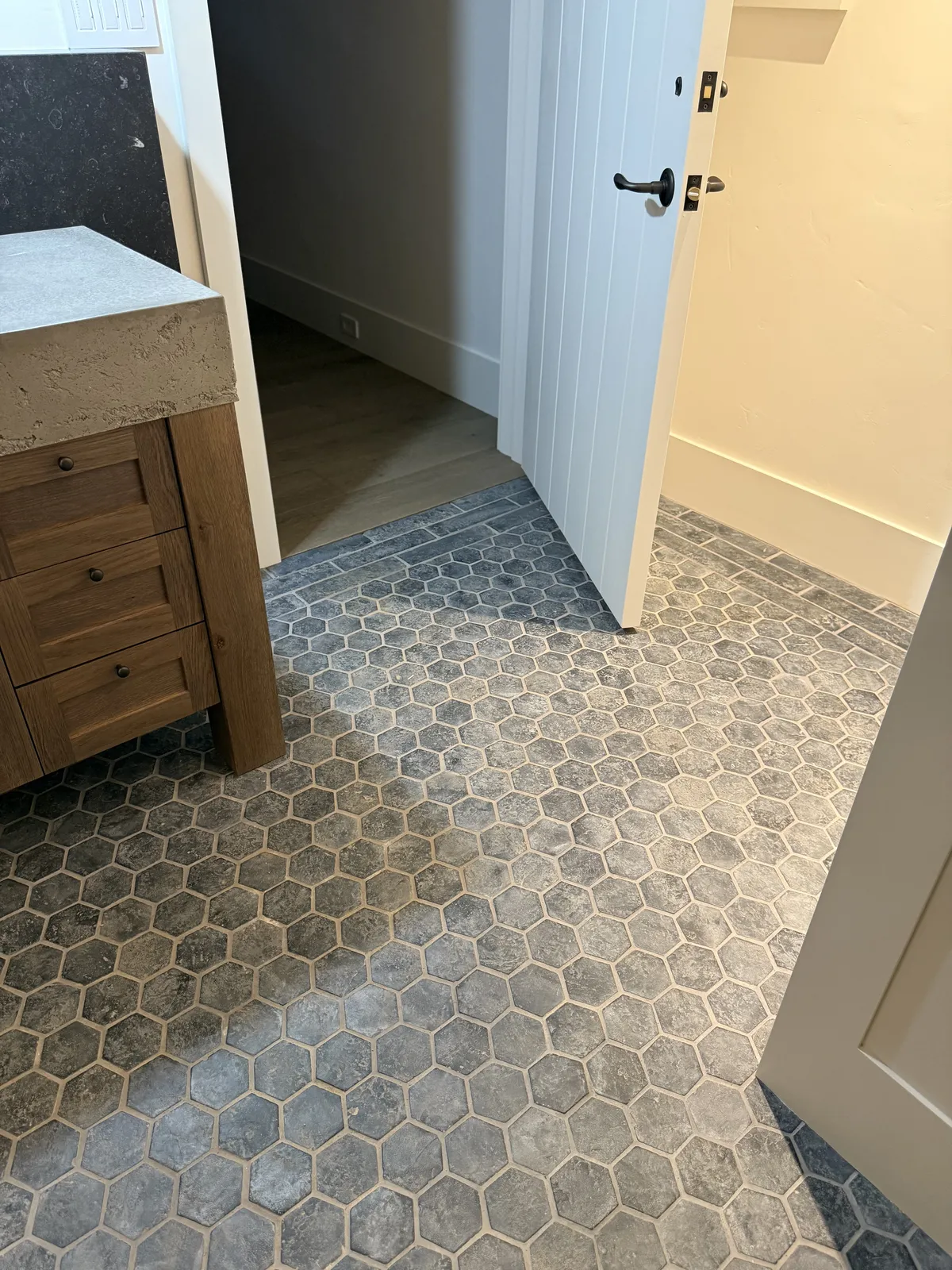 Completed tile repair result — Milford Mills Tile