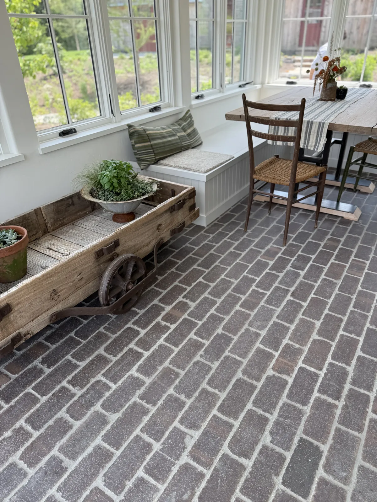 Tile floor repair detail — Milford Mills Tile